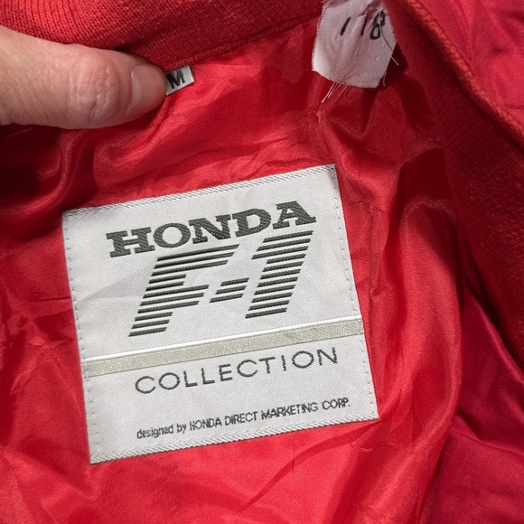 Vintage 90s Honda F1 Formula 1 Collection Racing Grand Prix Team Jacket Mens M - Picture 9 of 12